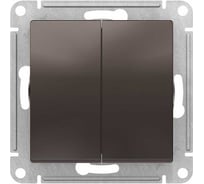 Переключатель перекрестный Systeme Electric 2-клавишный AtlasDesign 2хсх.7 10АХ механизм мокко SE ATN000673