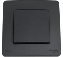 Переключатель Systeme Electric Blanca скрытая установка Антрацит 1 клавишный IP44 (сх.6), 10A, 250В BLNVS410606