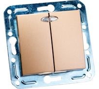 Двухклавишный выключатель с индикатором Volsten Dorado Magenta V01-16-V22-M 10051