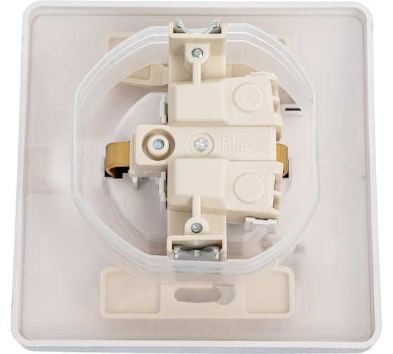 Розетка Systeme Electric Blanca скрытая установка Алюминий с заземлением IP44 со шторками,16А, с крышкой, 250В BLNRS441113