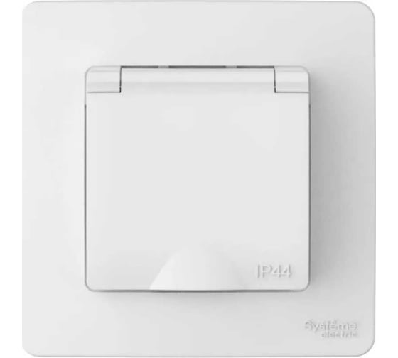 Розетка Systeme Electric Blanca скрытая установка Белый IP44 с заземляющим контактом со шторками,с крышкой, 16А, 250В BLNRS441111