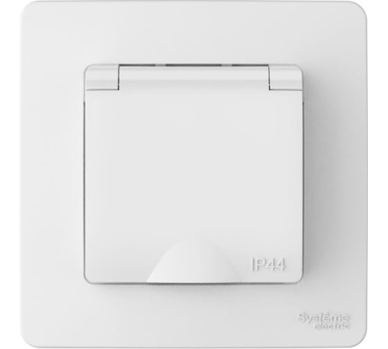 Розетка Systeme Electric Blanca скрытая установка Белый IP44 с заземляющим контактом со шторками,с крышкой, 16А, 250В BLNRS441111