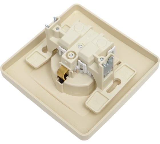 Розетка Systeme Electric Blanca скрытая установка Бежевый IP44 с заземляющим контактом, со шторкой, с крышкой, 16А, 250В BLNRS441117