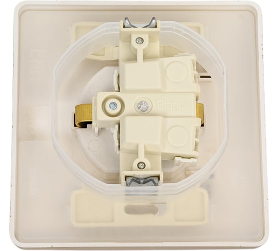 Розетка Systeme Electric Blanca скрытая установка Титан с заземляющим контактом, IP44, со шторками, с крышкой, 16А, 250В BLNRS441114