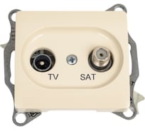 Механизм розетки Systeme Electric TV-SAT, 1-м, GLOSSA, 1DB, бежевый, SchE, GSL000297