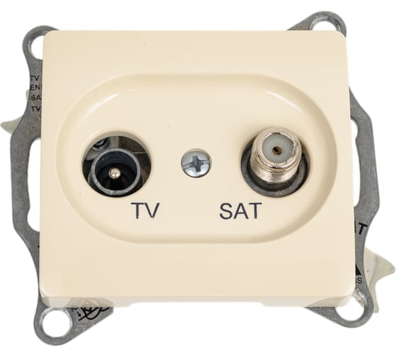 Механизм розетки Systeme Electric TV-SAT, 1-м, GLOSSA, 1DB, бежевый, SchE, GSL000297