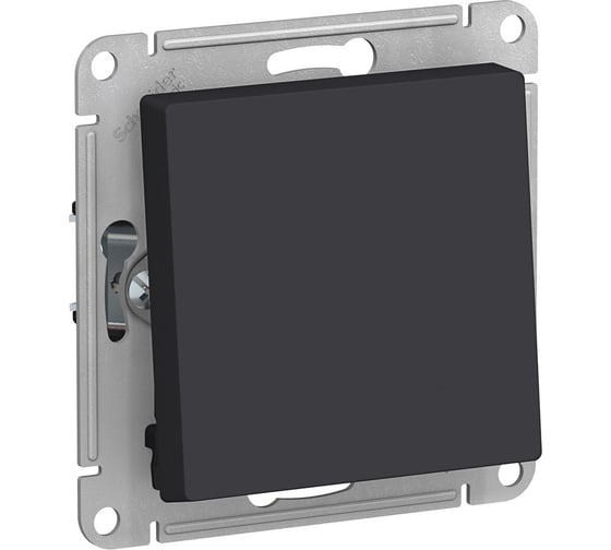 Переключатель Systeme Electric ATLASDESIGN, 1-клавишный, сх6, 10АХ, механизм, карбон, ATN001061