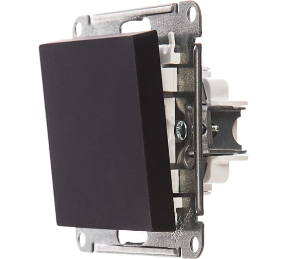 Переключатель Systeme Electric ATLASDESIGN, 1-клавишный, сх6, 10АХ, механизм, карбон, ATN001061