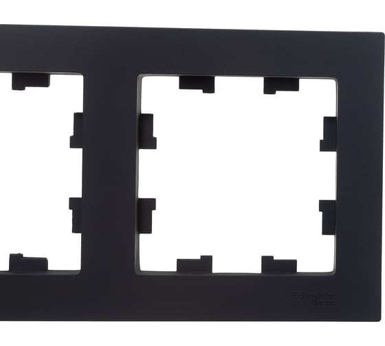 Рамка Systeme Electric ATLASDESIGN, 4-постовая, универсальная, карбон, ATN001004