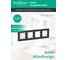 Рамка Systeme Electric ATLASDESIGN, 4-постовая, универсальная, карбон, ATN001004 4