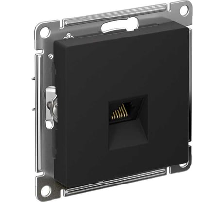 Розетка Systeme Electric ATLASDESIGN, компьютерная, RJ45, механизм, карбон, ATN001083