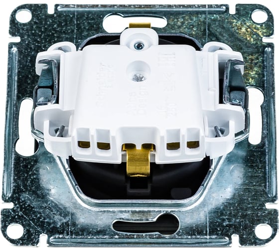 Розетка Systeme Electric ATLASDESIGN, с заземлением, механизм, карбон, ATN001046