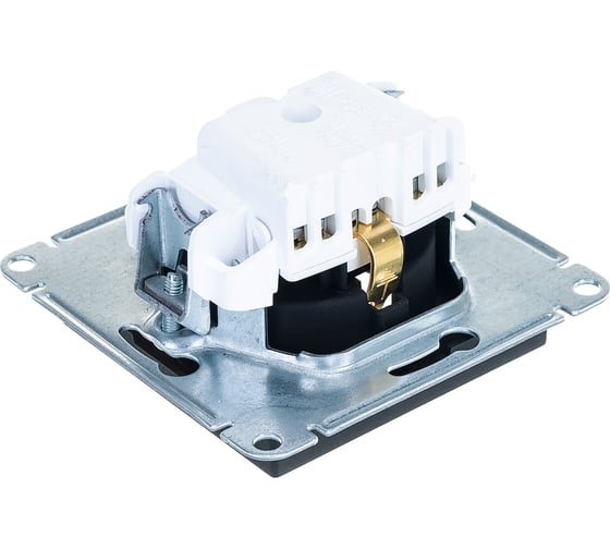Розетка Systeme Electric ATLASDESIGN, с заземлением, 16А, механизм, карбон, ATN001043