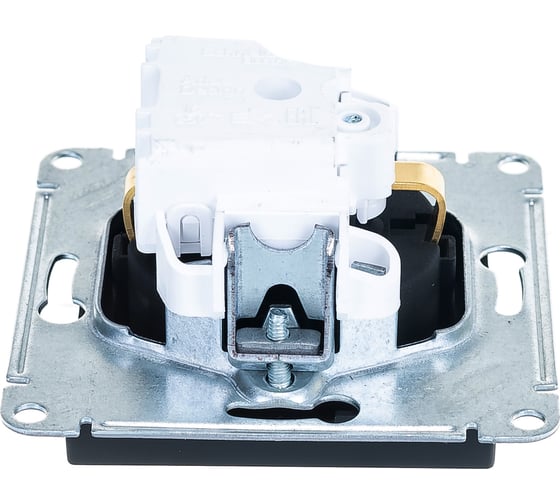 Розетка Systeme Electric ATLASDESIGN, с заземлением, 16А, механизм, карбон, ATN001043