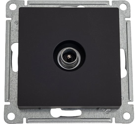 TV розетка Systeme Electric (Schneider Electric) ATLASDESIGN оконечная 1DB, механизм, карбон ATN001091 1