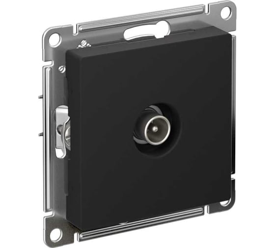 TV розетка Systeme Electric (Schneider Electric) ATLASDESIGN оконечная 1DB, механизм, карбон ATN001091 1