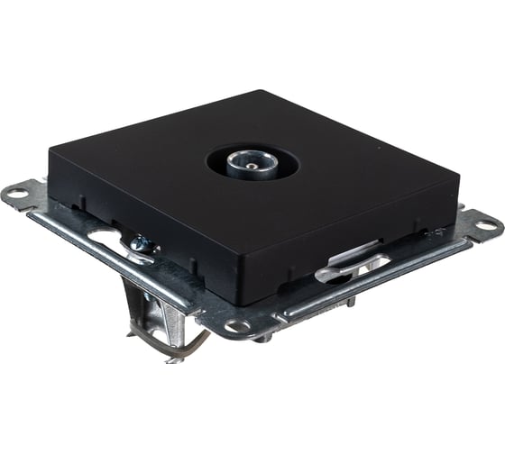Розетка Systeme Electric ATLASDESIGN, TV, оконечная, 1DB, механизм, карбон, ATN001091
