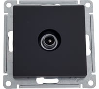 Розетка Systeme Electric ATLASDESIGN, TV, проходная, 4DB, механизм, карбон, ATN001092