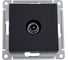 Розетка Systeme Electric ATLASDESIGN, TV, проходная, 4DB, механизм, карбон, ATN001092 1
