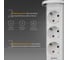 Выдвижная встраиваемая розетка Mebax 105W 3 секции Белый Механический d60мм 2 USB влагозащита, 00-00001162 10