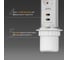 Выдвижная встраиваемая розетка Mebax 105W 3 секции Белый Механический d60мм 2 USB влагозащита, 00-00001162 8