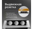 Выдвижная встраиваемая розетка Mebax MX-226 3 секции Серебро Полуавтоматический 212х60мм, 00-00001186 5