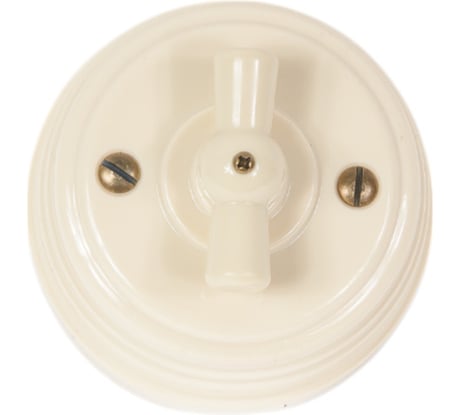 Выключатель МЕЗОНИНЪ пластиковый проходной 2 положения, цвет - слоновая кость GE30404-02