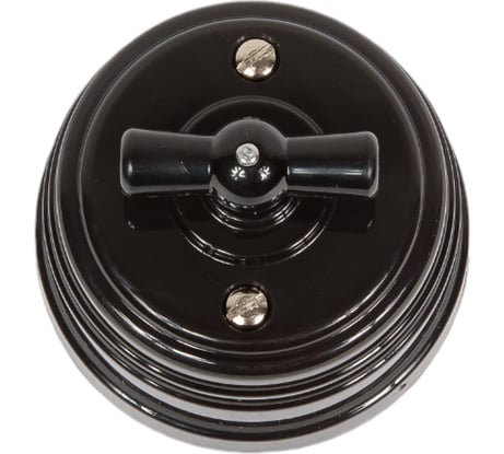 Выключатель МЕЗОНИНЪ пластиковый проходной 2 положения, цвет - черный GE30404-05