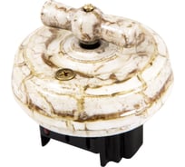 Выключатель МЕЗОНИНЪ проходной поворотный 2 положения,цвет - мрамор, БЕЗ КОЛЬЦА GE70404-19k