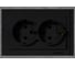 Розетка Metronex Electric Verona Black двойная c заземлением черная FRZ00020208CMT 1