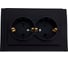Розетка Metronex Electric Verona Black двойная c заземлением черная FRZ00020208CMT 2
