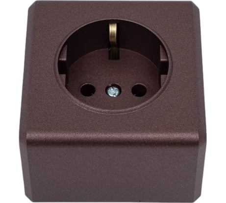 Розетка Metronex Electric Mega Choco накладная одинарная с заземлением коричневая FRZ00070070TKR