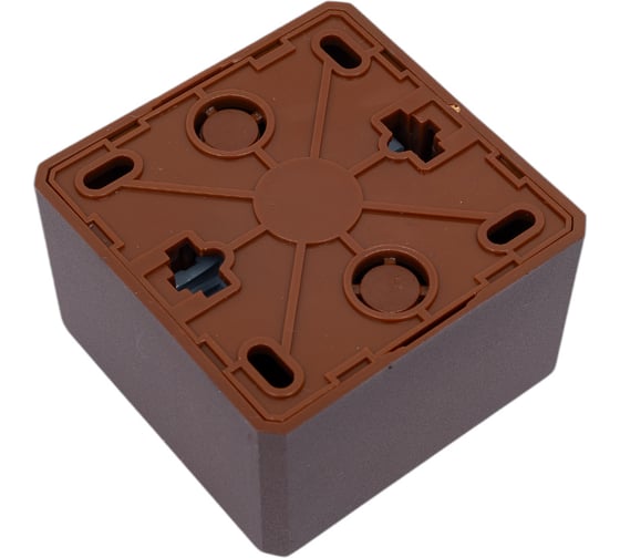 Накладная розетка Vesta Electric одинарная с заземлением коричневая Vesta-Electric Mega Choco FRZ00070070TKR