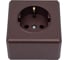 Розетка Metronex Electric Mega Choco накладная одинарная с заземлением коричневая FRZ00070070TKR 1
