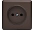 Розетка Metronex Electric Mega Choco накладная одинарная без заземления коричневая FRZ00070069TKR 1