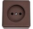 Розетка Metronex Electric Mega Choco накладная одинарная без заземления коричневая FRZ00070069TKR 2