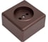 Розетка Metronex Electric Mega Choco накладная одинарная без заземления коричневая FRZ00070069TKR 3