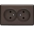 Розетка Metronex Electric Mega Choco накладная двойная без заземления коричневая FRZ00070071TKR 1