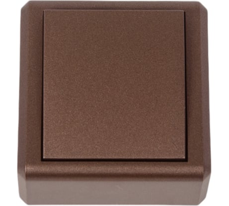 Выключатель накладной одноклавишный коричневый Мега Шоколад Metronex Electric FVK050334TKR