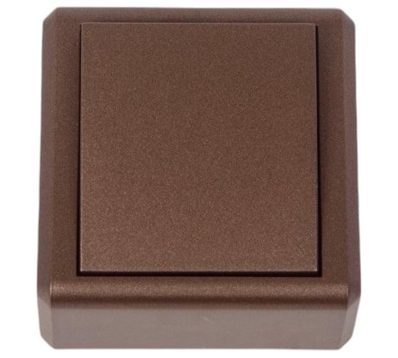 Накладной одноклавишный выключатель Vesta Electric коричневый Vesta-Electric Mega Choco FVK050334TKR 1