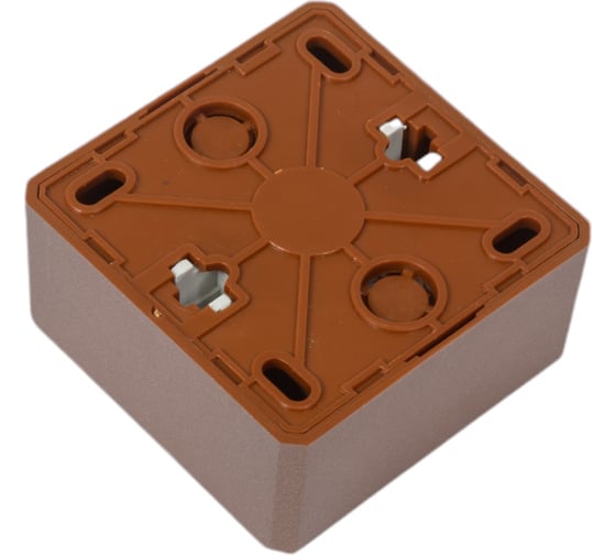 Накладной одноклавишный выключатель Vesta Electric коричневый Vesta-Electric Mega Choco FVK050334TKR