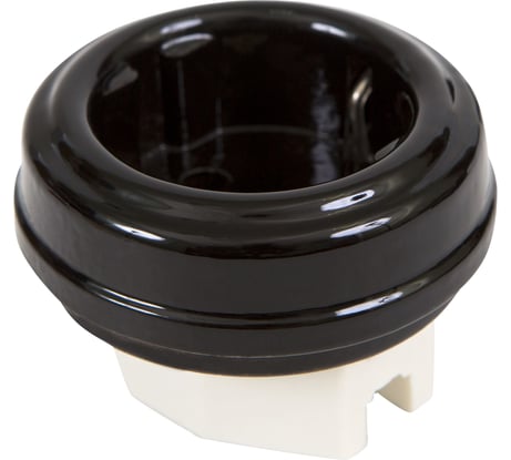 Розетка МЕЗОНИНЪ с заземляющим контактом, цвет - черный, БЕЗ КОЛЬЦА GE70301-05k