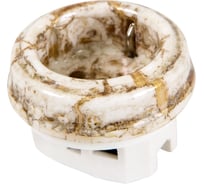 Розетка МЕЗОНИНЪ с заземляющим контактом, цвет - мрамор, БЕЗ КОЛЬЦА GE70301-19k