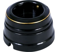 Розетка МЕЗОНИНЪ с заземляющим контактом, цвет - золото на черном GE70301-53