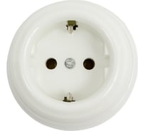 Розетка МЕЗОНИНЪ с заземляющим контактом, цвет - белый GE70301-01