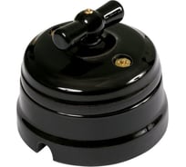 Выключатель МЕЗОНИНЪ фарфоровый перекрестный, цвет - черный GE70402-05