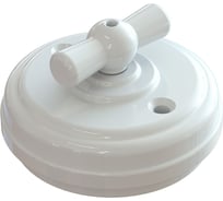 Выключатель МЕЗОНИНЪ фарфоровый перекрестный, цвет - белый БЕЗ КОЛЬЦА GE70402-01k