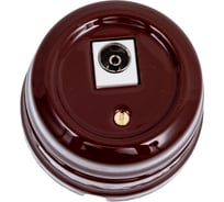 TV розетка МЕЗОНИНЪ оконечная, цвет - коричневый GE70321-04