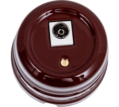 TV розетка МЕЗОНИНЪ оконечная, цвет - коричневый GE70321-04