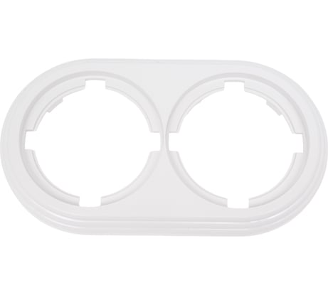 Рамка МЕЗОНИНЪ 2-местная пластиковая, цвет - белый GE30702-01